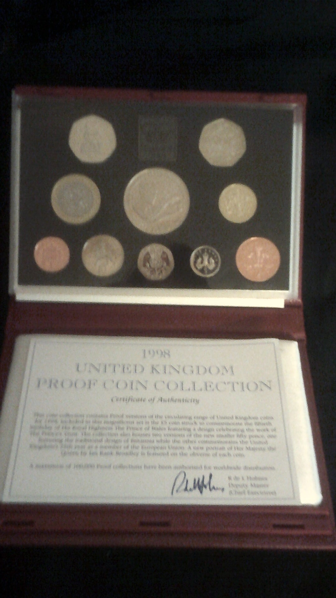 Great Britain 1998-Proof Prince Charles 50th Birthday Set- (10) coins, Red Royal Mint Boxed with