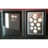 Great Britain 2012-Proof (10) coins, cased/boxed