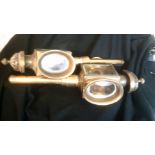 Vintage Out door lanterns (2)- brass, electric - good condition plus Ceiling Light - electric