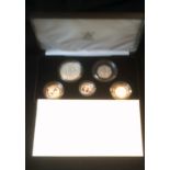 Great Britain 2007-Silver Piedfort Collection (5) boxed