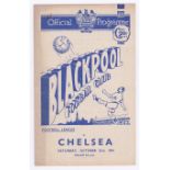 Blackpoll v Chelsea 1954 October 23rd Div. 1