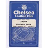 Chelsea v Newcastle United 1955 February 12th Div. 1 vertical crease