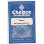 Chelsea v Tottenham Hotspur 1954 November 13th Div. 1 horizontal & vertical creases