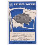 Bristol Rovers v Chelsea 1955 January 29th FA Cup 4th Round Proper pen on front cover