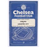 Chelsea v Leicester City 1954 December 18th Div.1 score in pencil