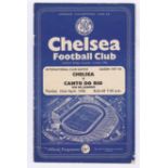 Chelsea v Canto Do Rio Rio De Janeiro 1958 April 22nd International Club Match front cover left