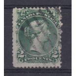 Canada 1868-71-3 cents deep green, SG57 used