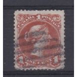 Canada 1868-71-1 cent red-brown,SG55 used