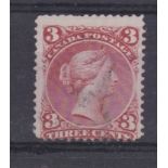 Canada 1868-71-3 cents brown-red, SG58 fine used