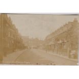 Postcard-London-Fulham-Broom House Road, early RP, used 1910-small ink spots at base