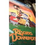 Poster The Rescuers Down under-Walt Disney no crease folds in good condition 30" x 36" approx-