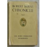 Roberts Burns Chronicle & Club Directory. The Burns Federation, Kilmarnock, 1957. Soft cover, P187 &