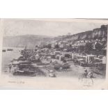 Postcard-Shanklin-Isle of Wight, 1906, used view-a very busy crowed .'Beach' Victoria series