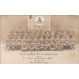 Postcard-Military 1921-No.1 Pack Artillery BDE R.G.A fine unit RP-Xmas and new year greetings