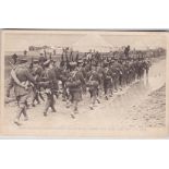 Postcard-Military-The Canadian marching to their camp on Salisbury Plain