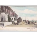 Postcard-Burnham-on-Sea-Crouch-The Quay-fine early colour view - the hotel and horse drawn