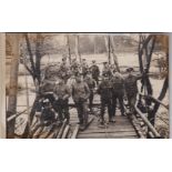 Postcard-Military-Royal Engineers No.3 Training Section- fine RP Bridge Building on the front