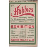 1912 Hobbie Exhibition - The Fret Workers Weekly - very fine condition