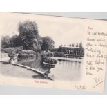 Postcard-Kew Gardens-Black and white view, used 1903, pub Stengel, Dresden