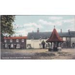 Postcard-Norfolk-Burnham Beeches, Farnham Royal-colour view, Inn, Sovage etc used 1911 Ringland/