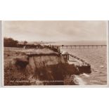 Postcard-Norfolk-Hunstanton promenade + Bandstand, RP Valentine's, used 1935