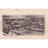 Postcard-Wiltshire-Warminster from the Downs, Pub Coates Warminster, used 1904