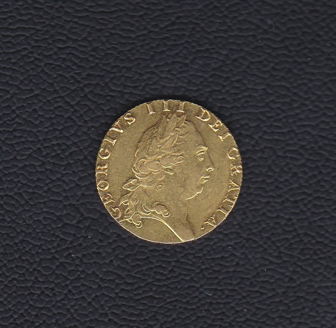 1791 - George III Gold Guinea, AUNC, choice. Spink: 3729