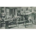 Postcard-Purley-The Infants School Room, Reepham Orphanage, used 1908, classic teaching staff and