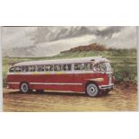 Postcard-Aventage Bus-South African Railway Luxury Bus-colour card