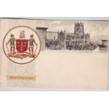 Postcard-Nottingham-Heraldic card-St Mary's Church , Tucks Heraldic Street, U/D back