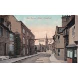 Postcard-Stamford, The George Hotel-Colour card by Valentines of this reformed hotel, Street scene