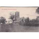 Postcard-Norfolk-The Church, Swanton Morley-early view, two small infants