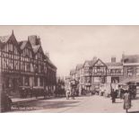 Postcard-Norfolk-Maids Head Hotel-early sep photograph, mass activity, trams, carts, auto etc-