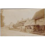 Postcard-Essex-Higham Post Office-Street scene fine RP postcard, used Stratford St Mary 1909