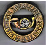 Yorkshire Light Infantry ) The King's Own Victorian Other Ranks Helmet Plate Centre 1887-1901,