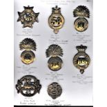 Pre-Territorial Era 1874-1881 Glengarry Badges (8) including: The 16th Foot, 58th Foot (Rutland