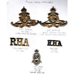 Royal Horse Artillery (Warwickshire and West Riding) WWI Cap Badges (Gilding-metal), lugs and slider