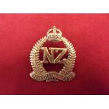 New Zealand Expeditionary Forces WWI Cap Badge (Gilding-metal), two lugs.