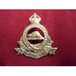 Royal Canadian Army Pay Corps (R.C.A.P.C.) Cap Badge (Gilding-metal), two lugs