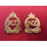 New Zealand Expeditionary Forces WWII Cap Badges (Gilding-metal), two lugs. Two makers variants.