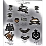 West Yorkshire Regiment (The Prince of Wales's Own) Collection of Regimental Cap badges, Collar