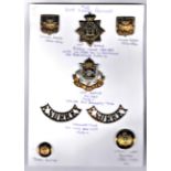 East Surrey Regiment Collection on a sheet: Victorian Early Issue Pagri Badge worn by the 1st