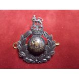 British Royal Marines Service Officers cap badge, QC (Bronze, lugs)