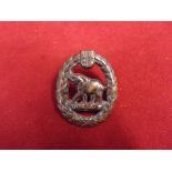 South African Army WWII Native Military Corps (N.E.A.S.) Cap Badge (Bronze), two lugs.