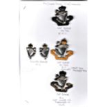 8th (King's Royal Irish) Hussars Cap Badges QVC, KC & QC (Bi-metal) K&K: 761, 762 with a pair of