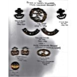 Prince of Wales's Volunteers (South Lancashire Regiment Cap Badge (Bi-metal), K&K: 652 with Collar