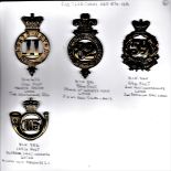 Pre-Territorial Era 1874-1881 Glengarry Badges including: 11th Regt of Foot (North Devon), 82nd Foot