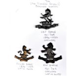 7th (The Princess Royal's) Dragoon Guards 1896-1922 Officers Cap Badges (White-metal and Bronze) K&