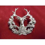 The Gordon Highlanders Cap Badge (White-metal), two lugs. K&K: 687