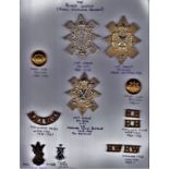 The Black Watch (Royal Highland Regiment) Cap Badge and Shoulder Title Collection including: K&K: